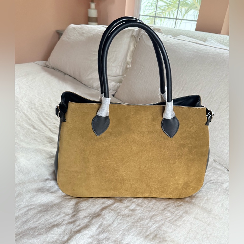 Reformation Patrizia Tote - bog suede and Black